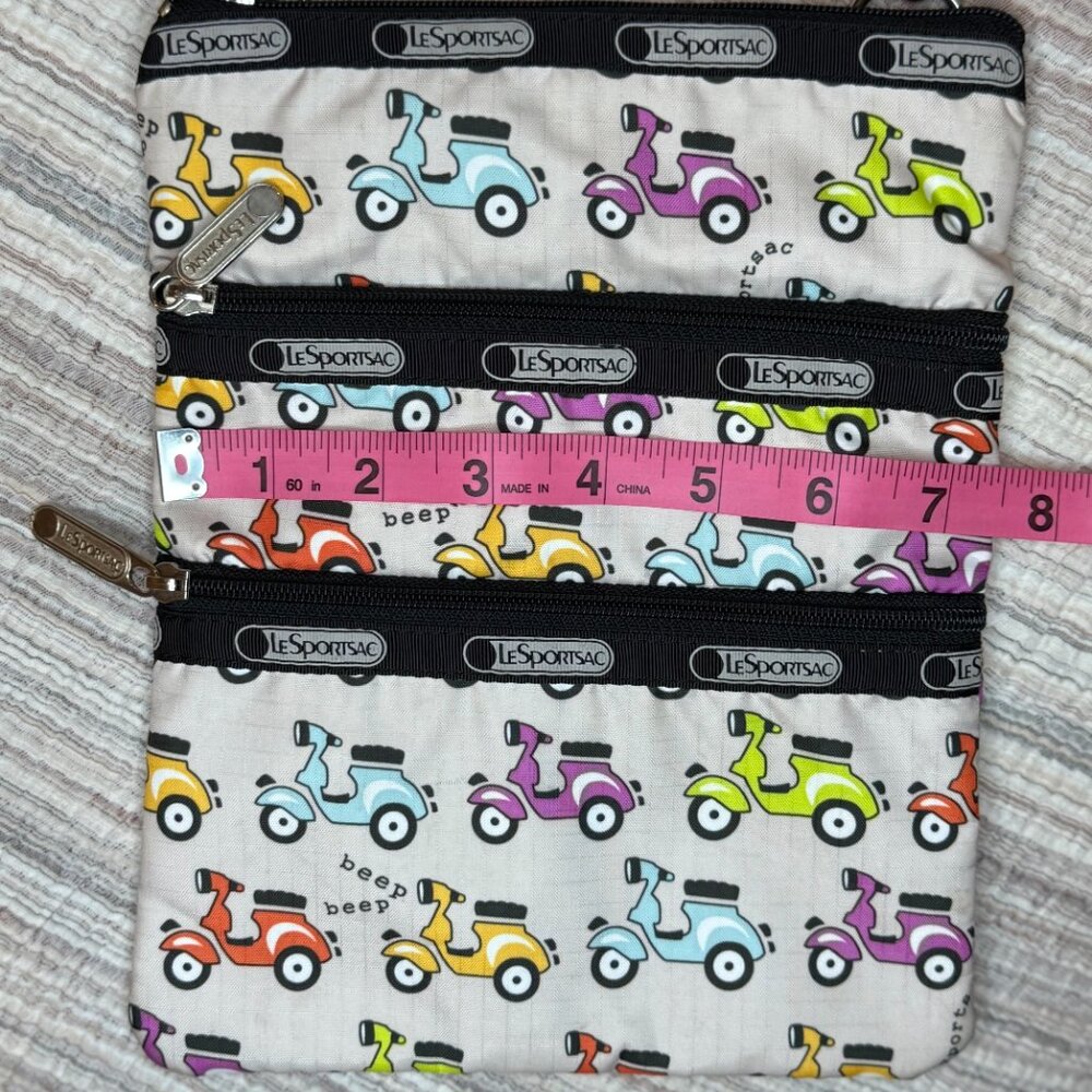 LeSportsac Crossbody Three-Zip Kayse - Scooter / Vespa - Picture 9 of 10